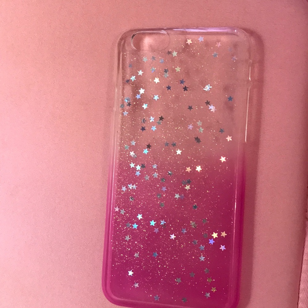 ✨💕IPhone 6 Glittery Pink and White Case💕✨